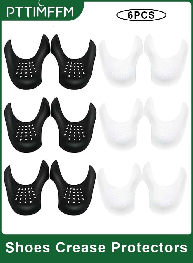 PTTIMFFM 6 Pairs Shoes Crease Protectors, Anti-Crease Toe Box Guards for Sneakers, Prevent Creasing for Men & Women - Image 1